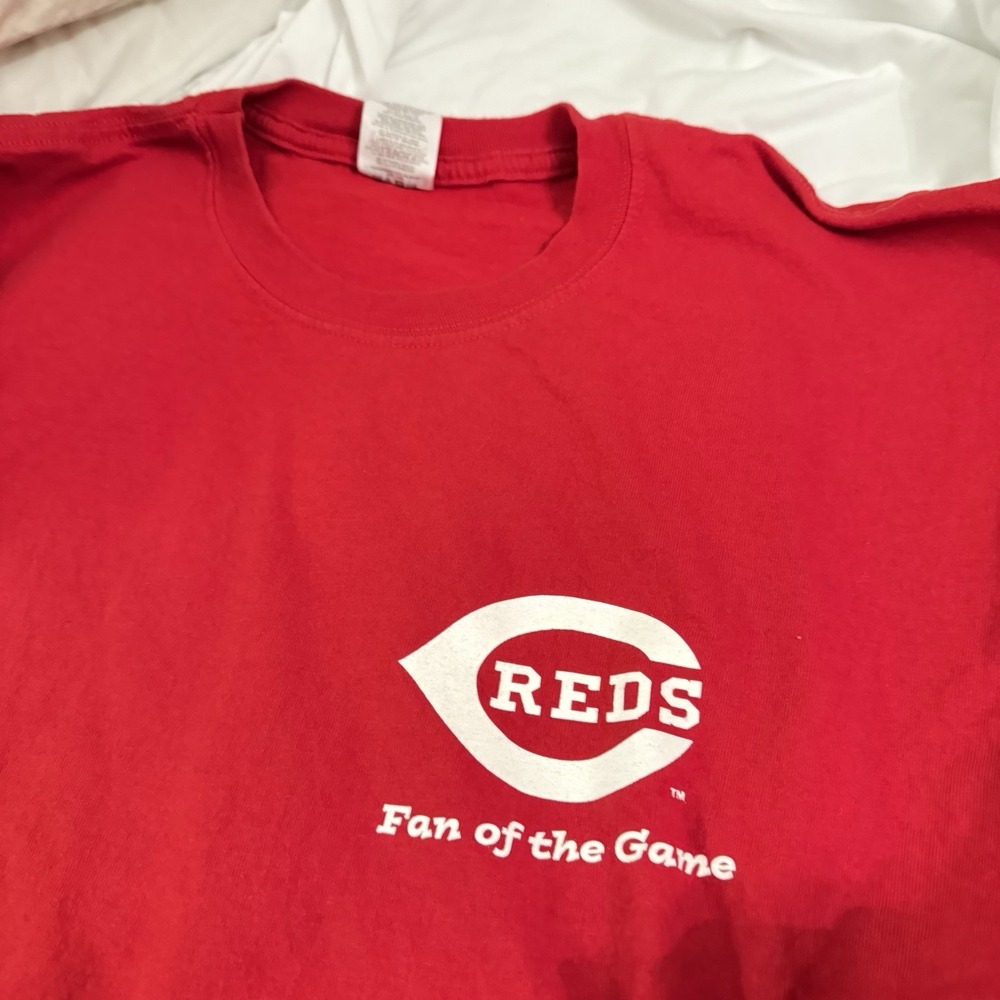 Cincinnati Reds Jerseys T-Shirt  Large MLB Baseball Back - #00 Cincinnati Bell‎